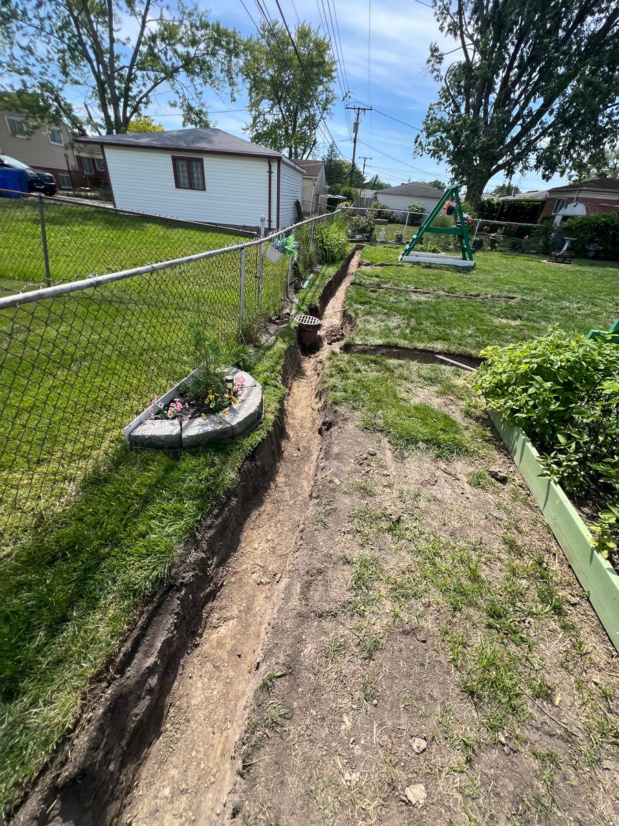 Drainage Installation for Alltimate Outdoor Services in Warren, MI