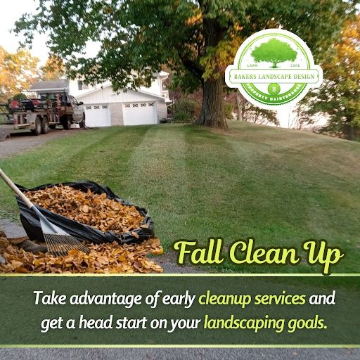 Fall Clean Up for Bakers Landscape & Design in East Liverpool, OH