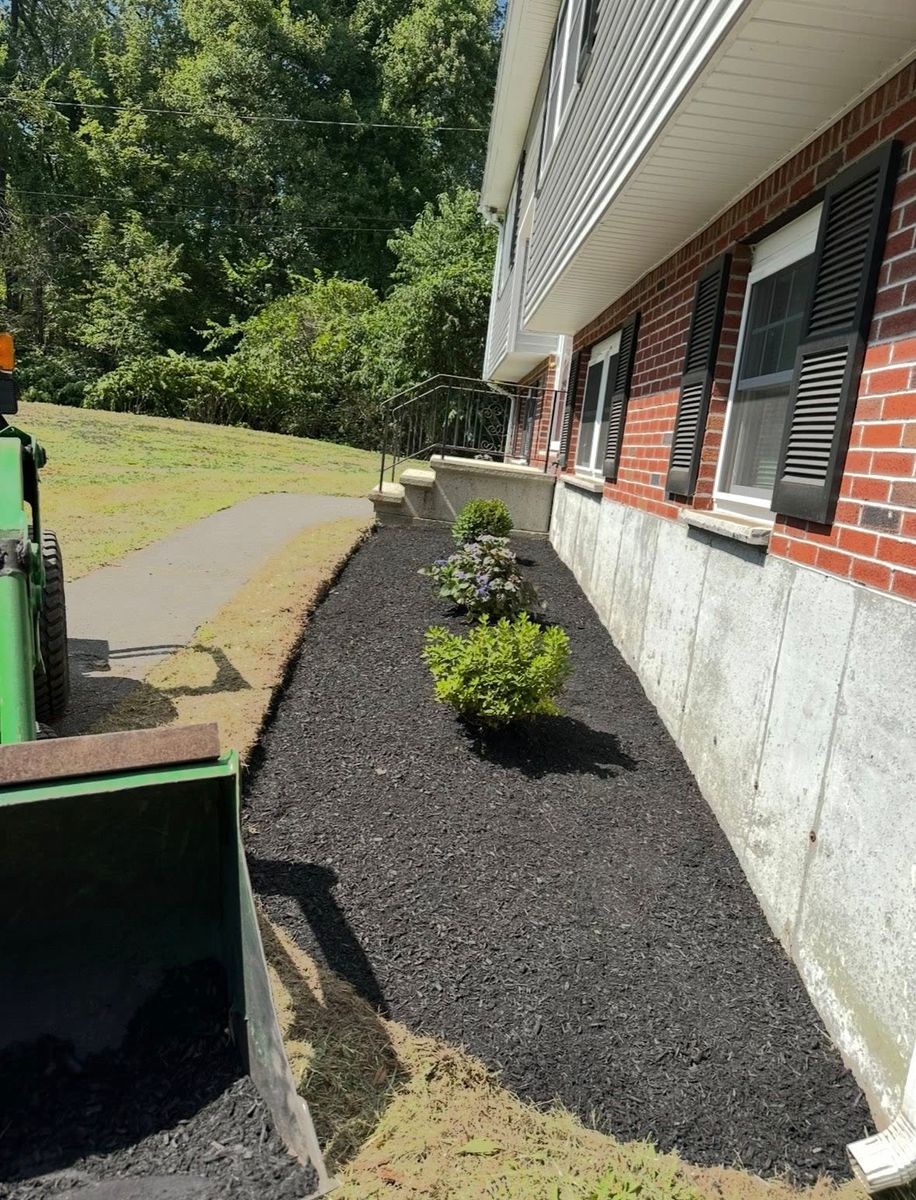 Mulch Installation for Pote Landscaping in Wilmington, MA