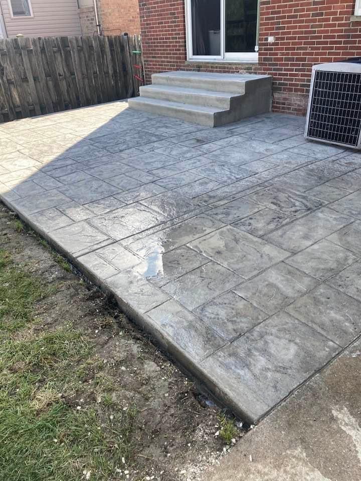 Stamped Concrete Installation for Luna Dynasty Concrete in Chicago, IL