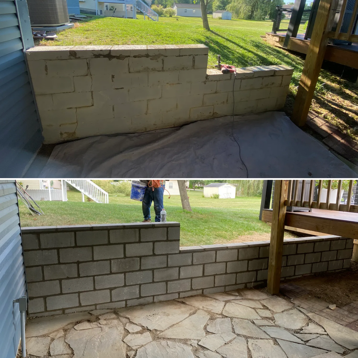 Retaining Wall Construction for Shamblin Masonry & Restoration in Columbus, Ohio