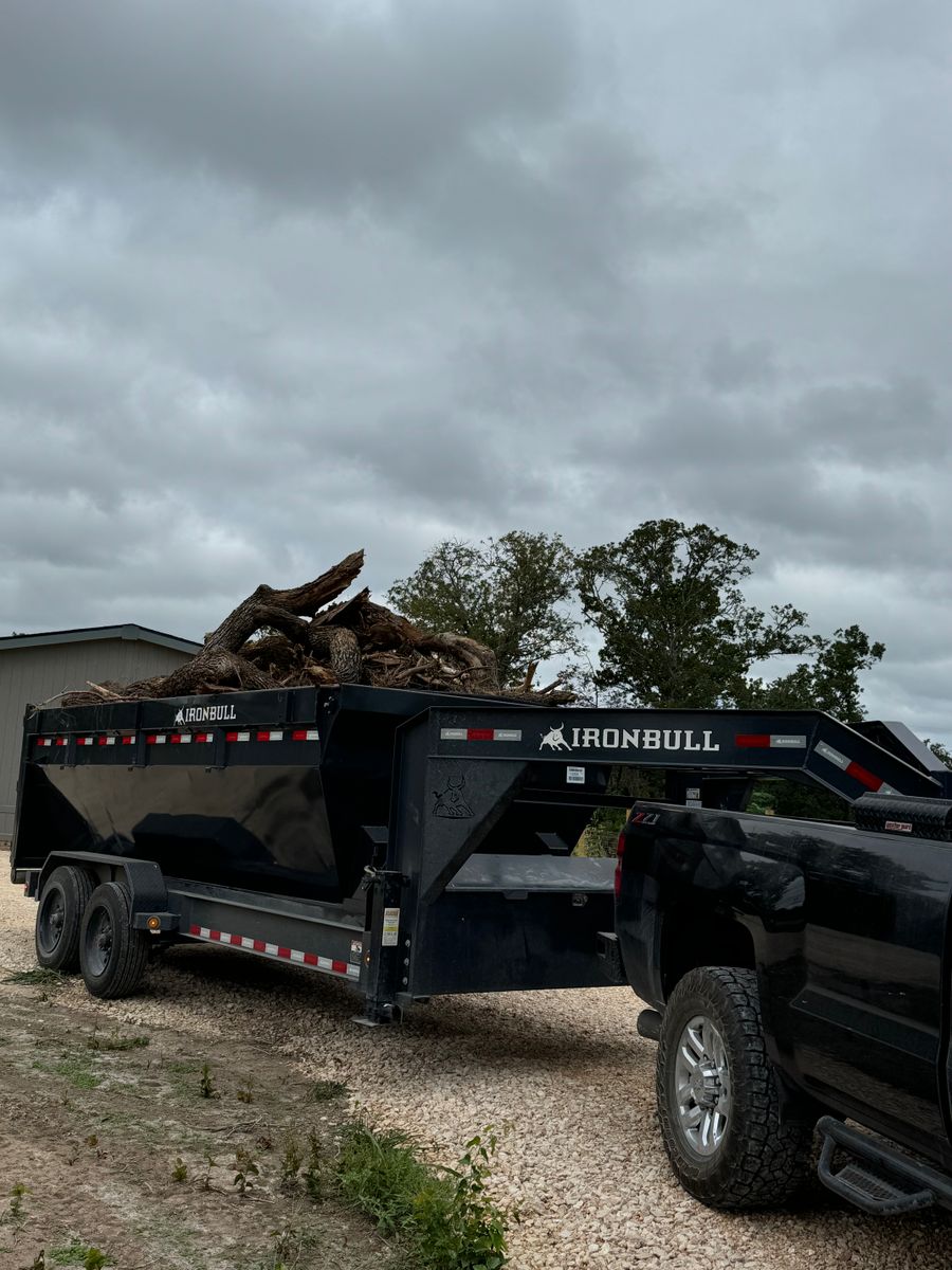 Brush removal/organic dumpsters for Marek Land Services in  Austin,  Texas