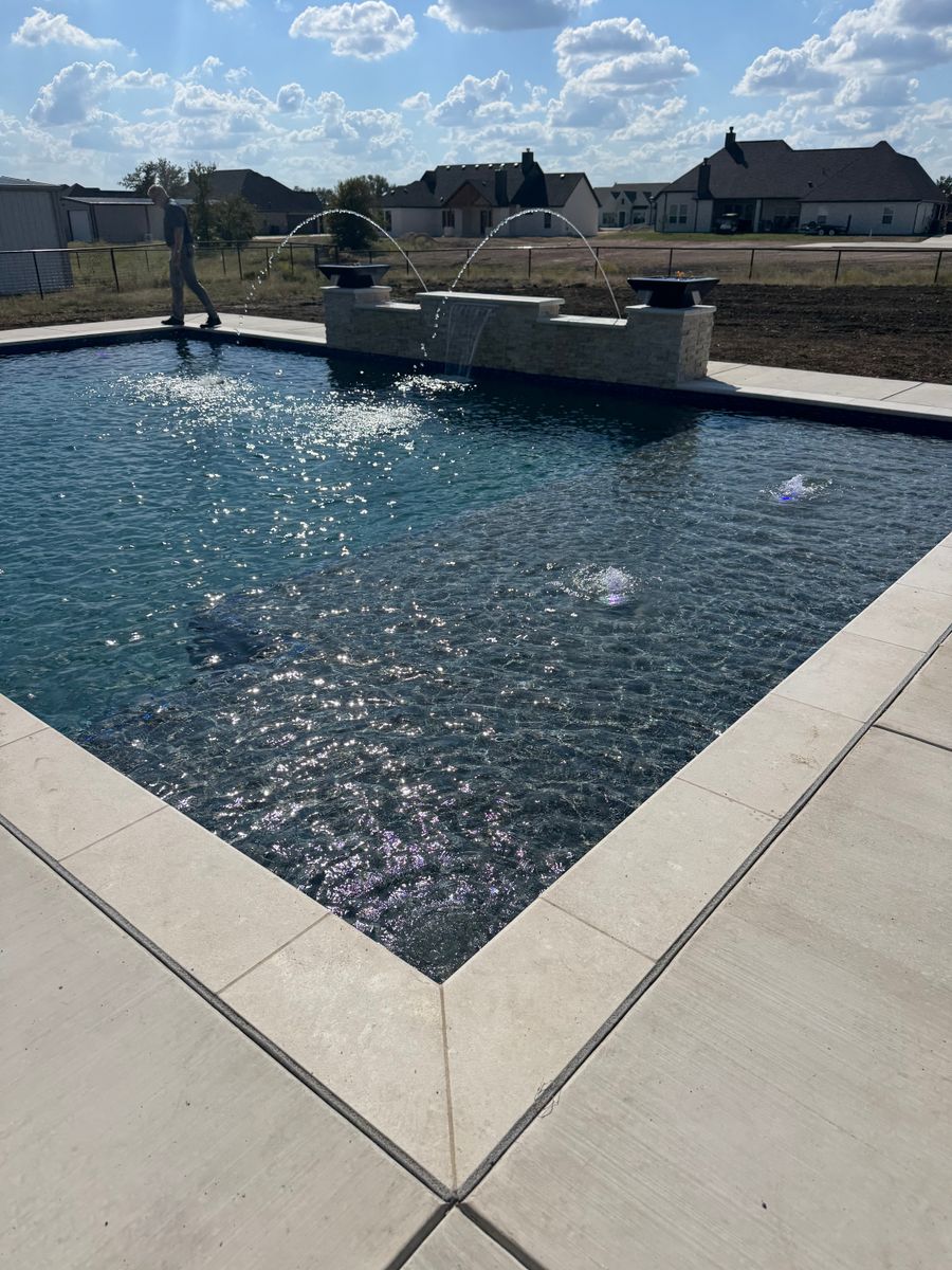 Pool Deck Paving for Black Diamond Custom Pools LLC in Azle, TX