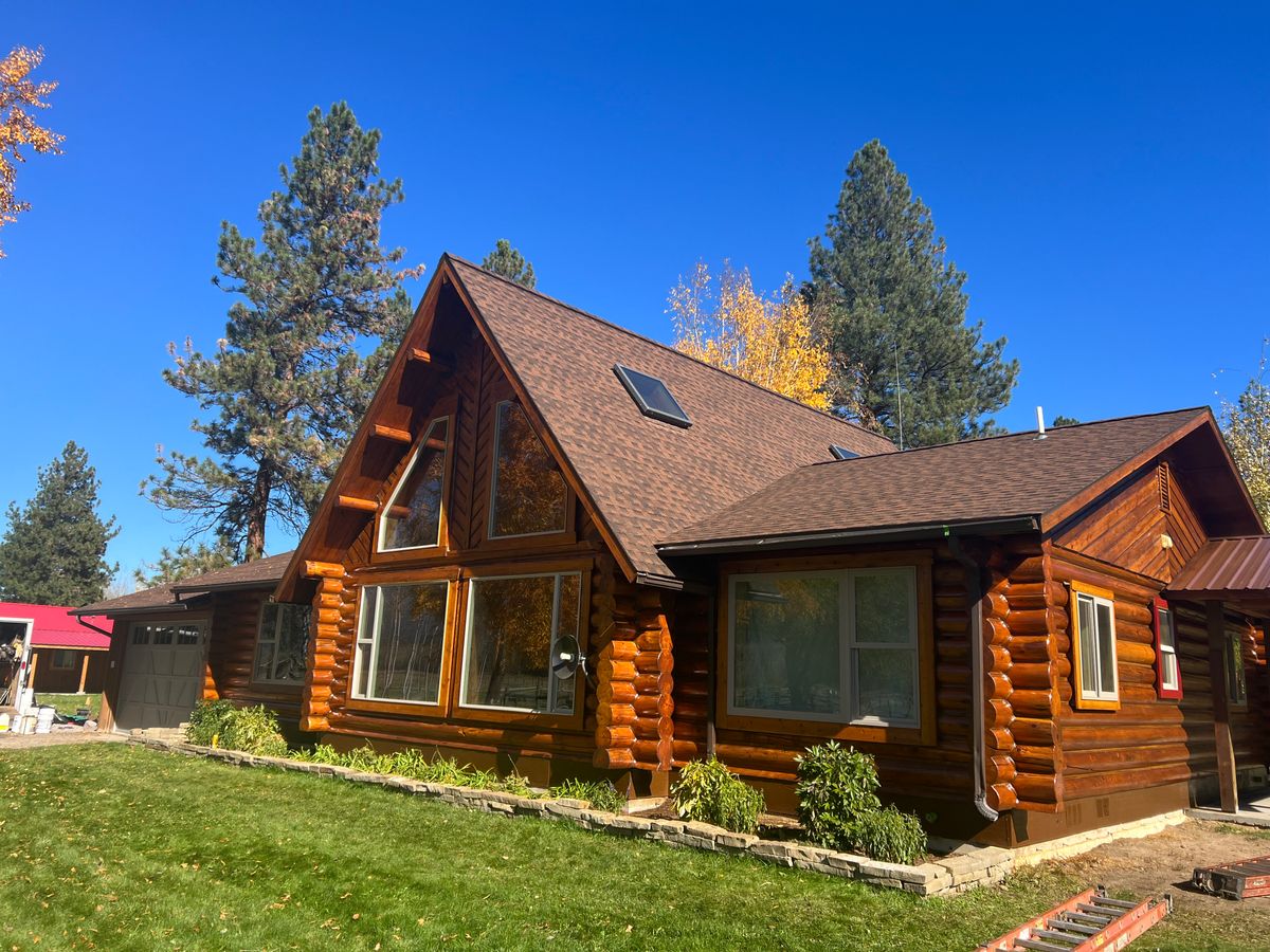 Staining for True Blue Logworks LLC in Corvallis, MT