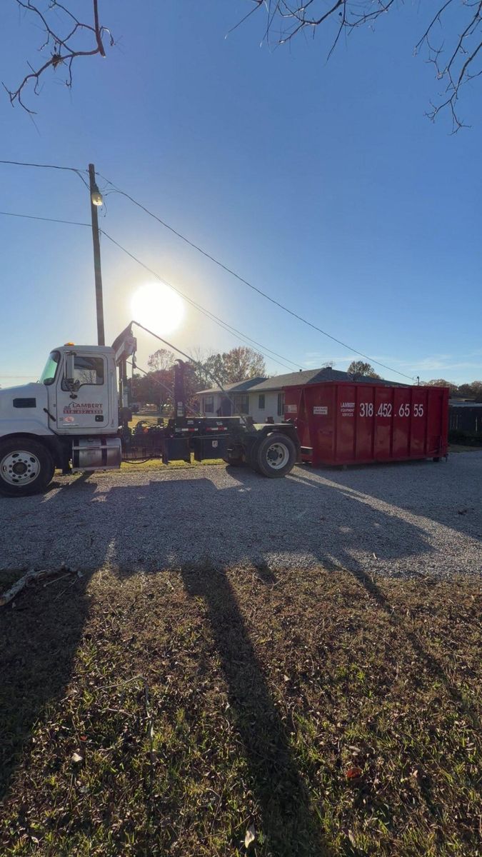 Dumpster Roll Off Rentals for Lambert Equipment Services in Hessmer, LA