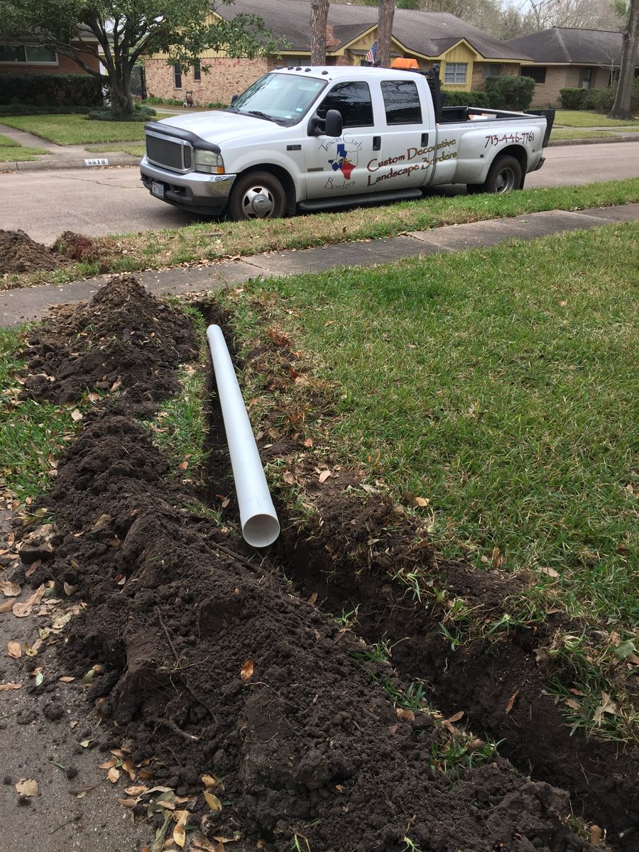Drainage for Texas Curb N Borders in Houston, TX
