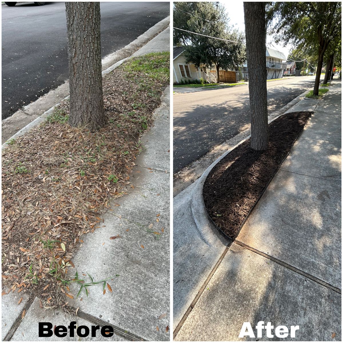 Mulch Installation for Faith LEC Services LLC in Houston, TX