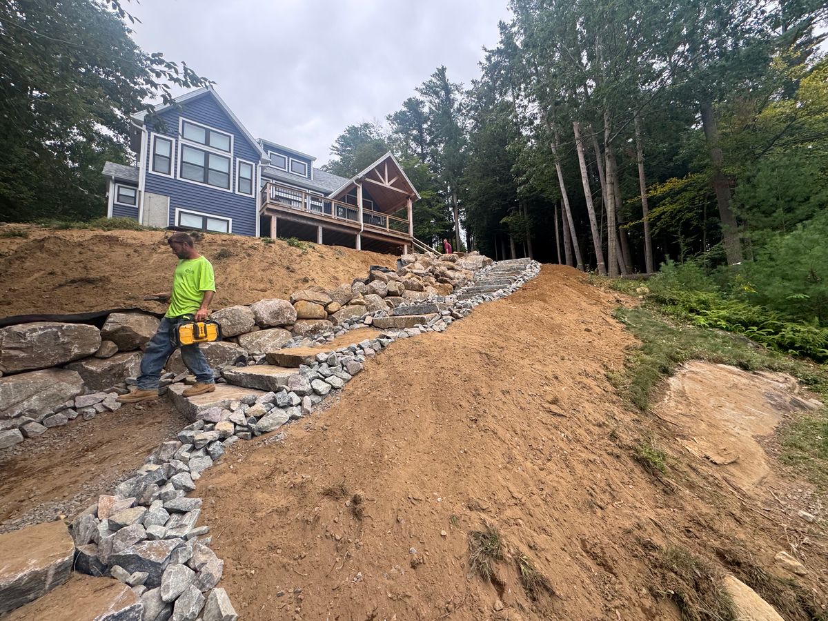 Retaining Wall Construction for The Lawn Guy Landscape & Hardscape Solutions in Saratoga Springs, NY
