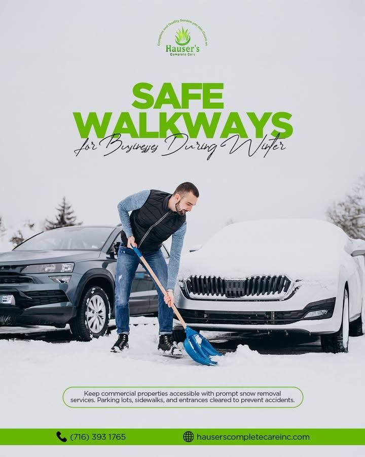 Commercial & Residential Snowplowing for Hauser's Complete Care INC in Lancaster, NY