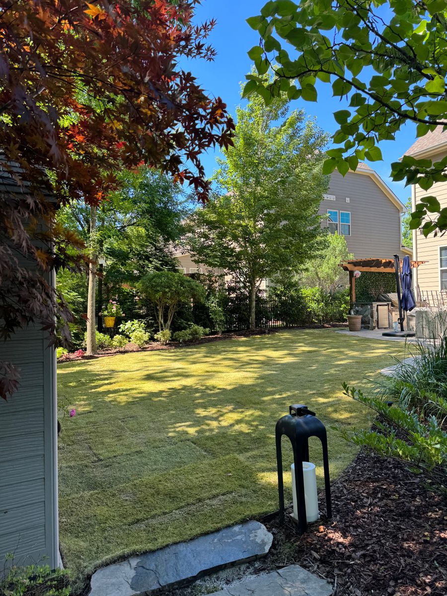 Sod Installation for Green Works Landscaping in Clayton, NC