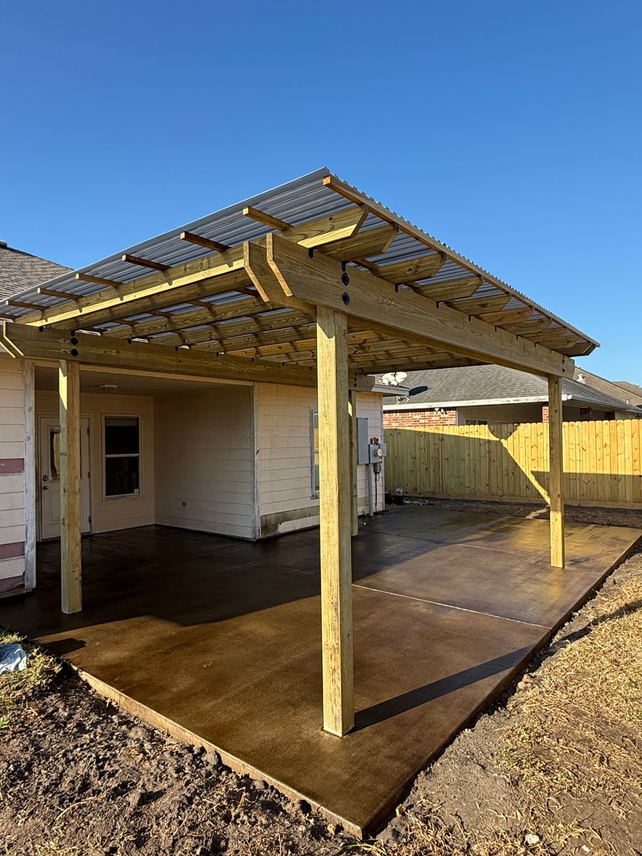 Custom Pergolas for Keen Decorative Concrete in Corpus Christi, TX