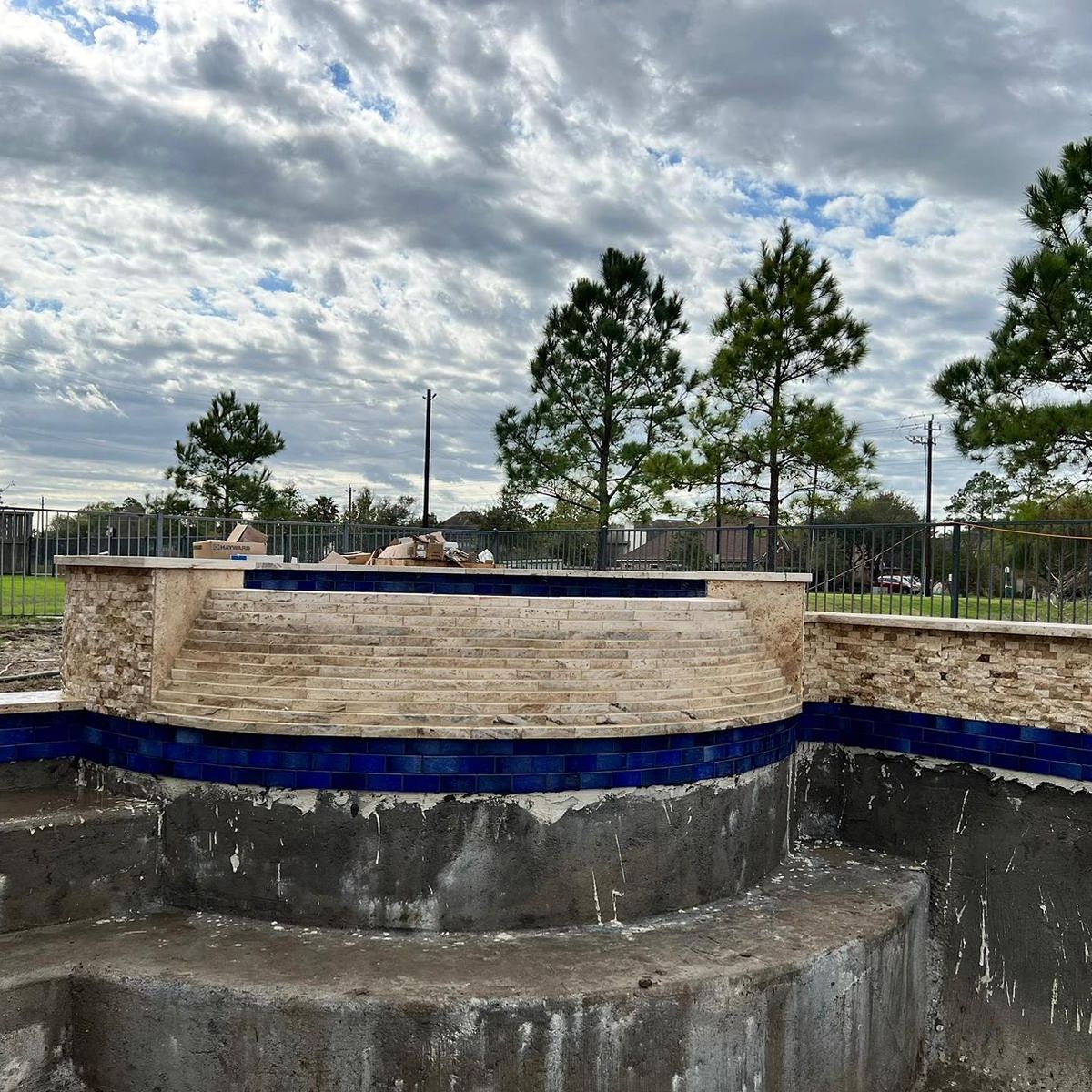 Custom Pool Construction for J & P Construction in Houston, TX