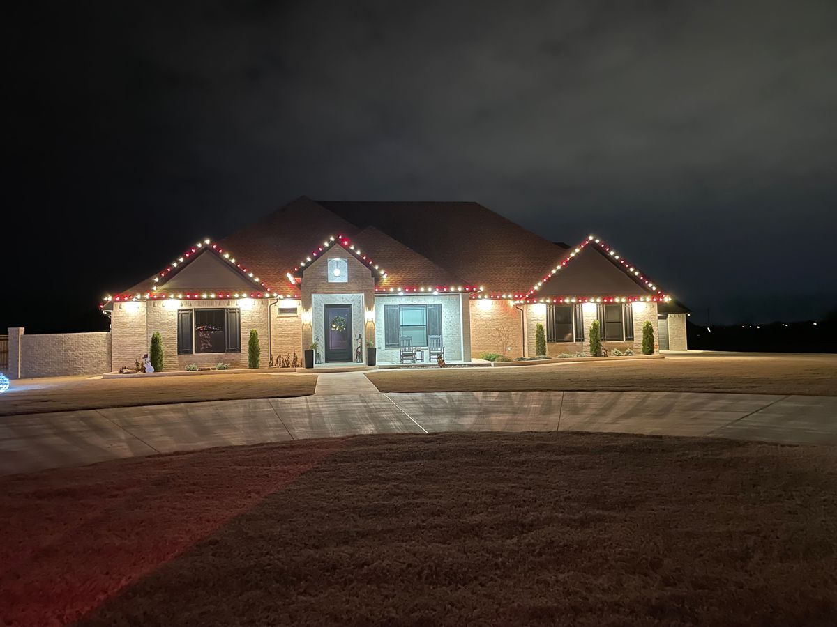 Holiday Light Installation for Stallion Design And Construction in Norman, OK