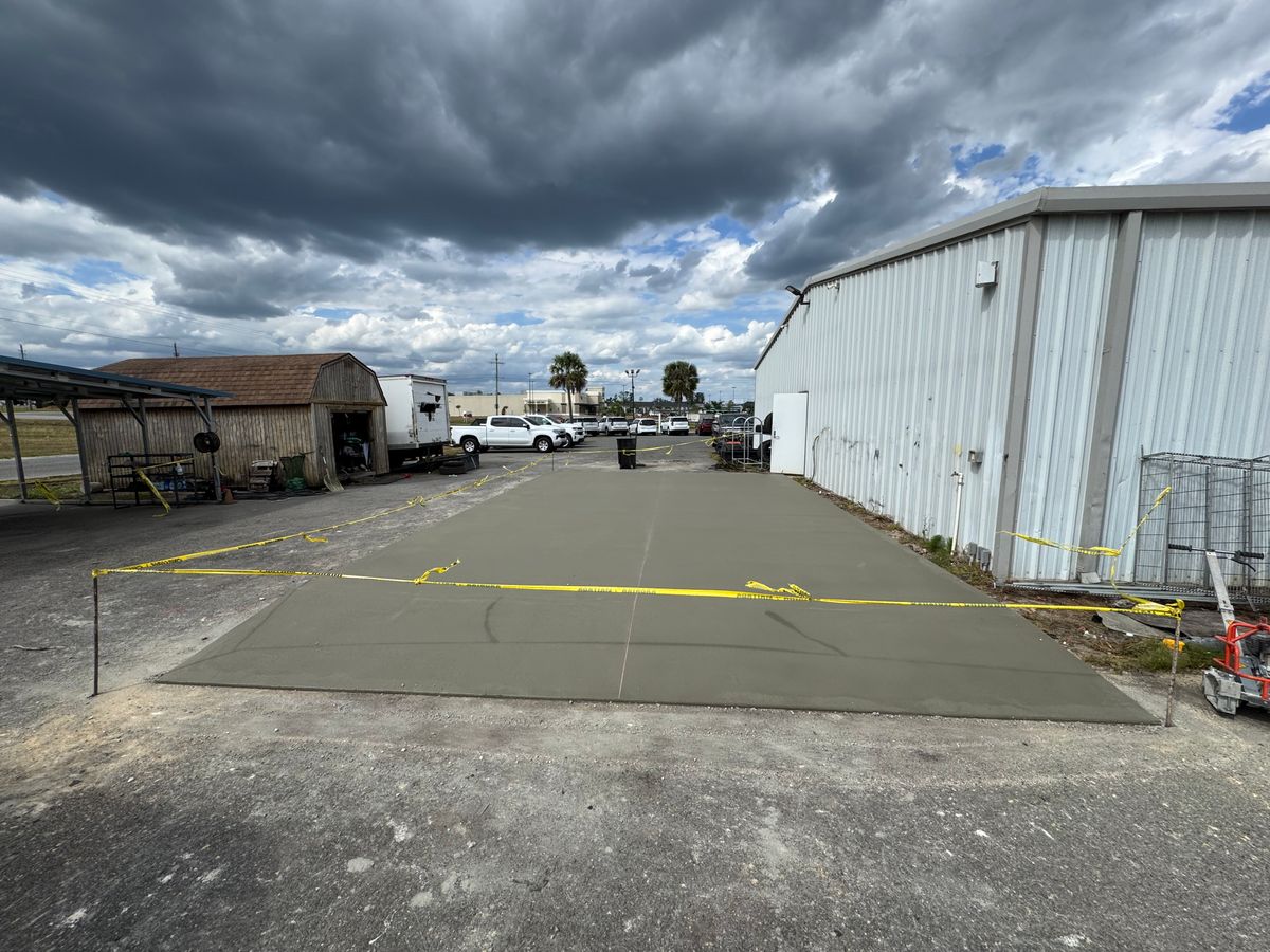 Concrete Slab Construction for Cameron Enterprises in Live Oak, FL