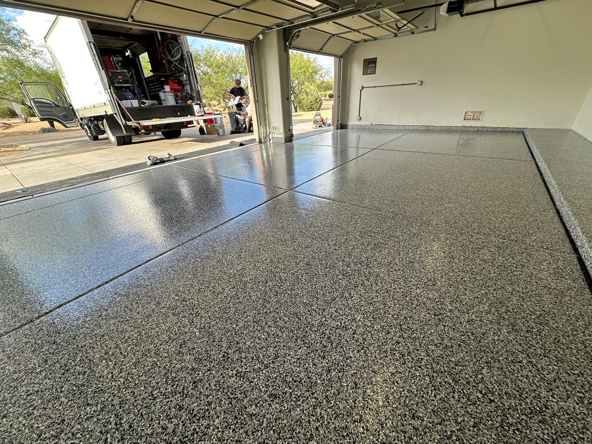Epoxy Garage Coatings for PRYME EPOXY LLC in Mayer, AZ