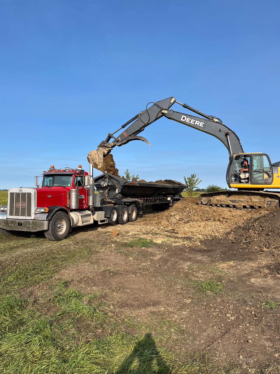 Excavating for Opdahl Farm Drainage in Fulda, MN