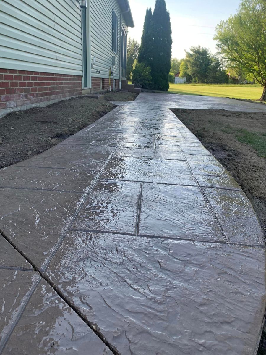 Stamped Concrete Installation for Doncrete LLC in Medina, OH