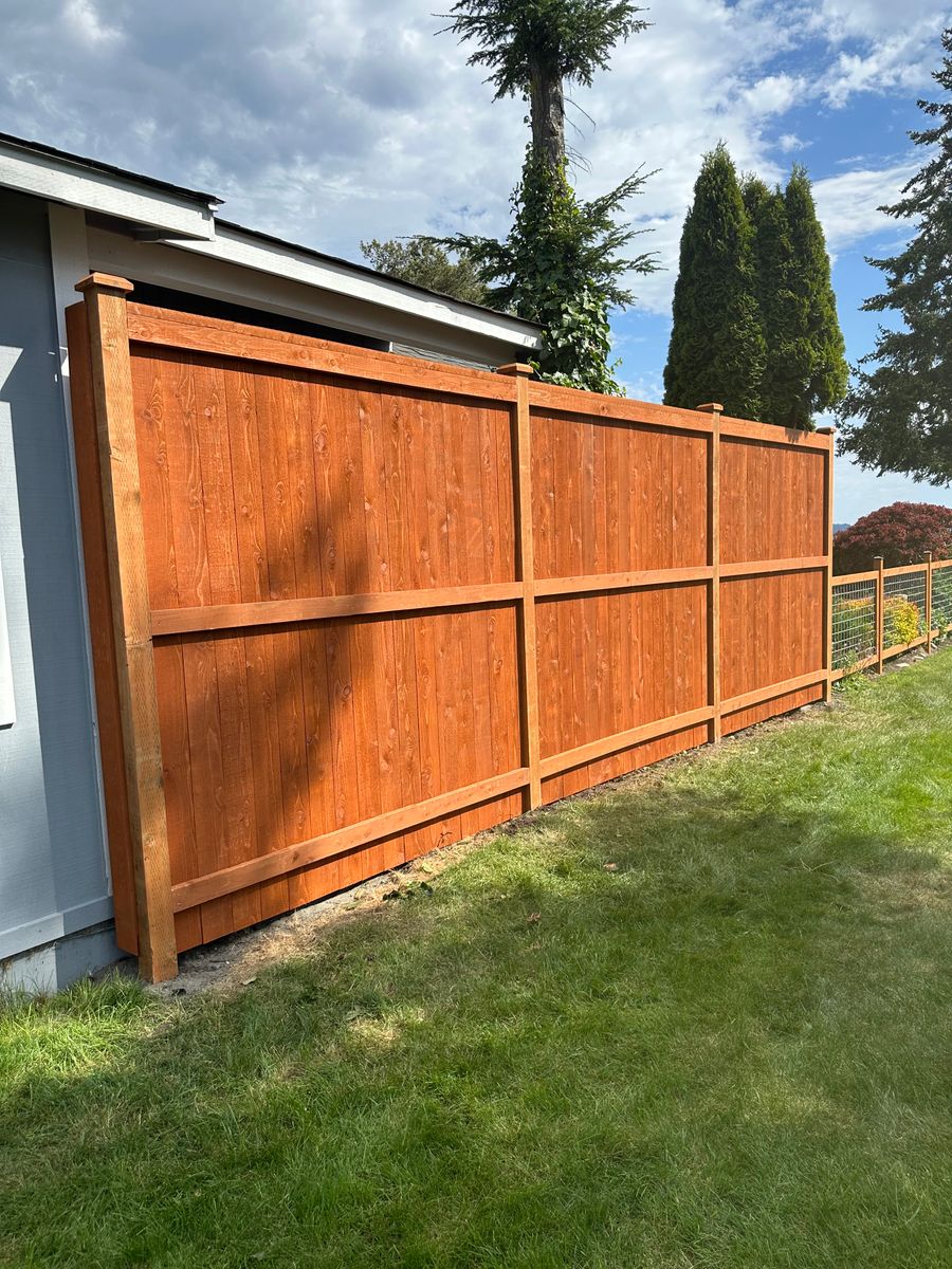 Fence Installation for McBride and Sons Fence in Camano, WA