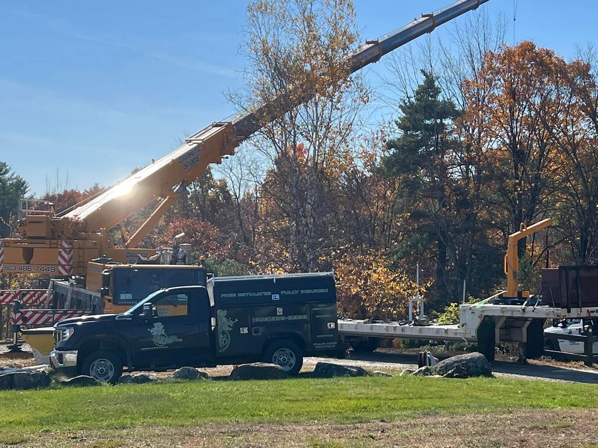 Crane Aided Removal for Abair Tree Service in Weare, NH