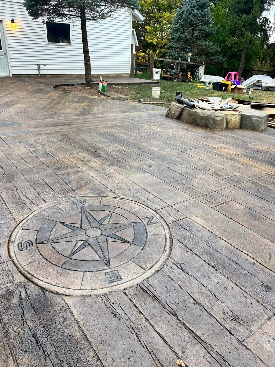 Stamped Concrete Installation for Wes The Concrete Guy in Elmore,  OH