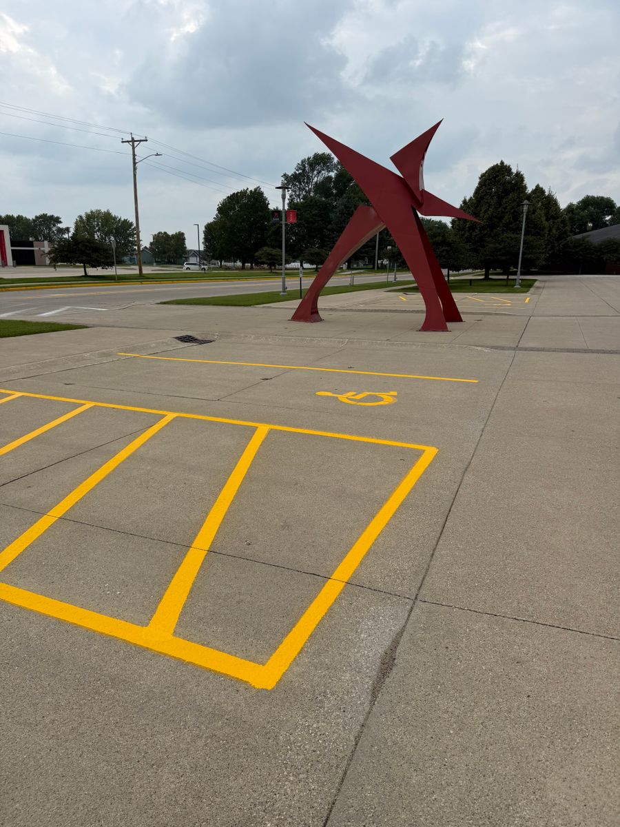 Line Striping for Midwest Line Striping LLC in Spirit Lake, IA