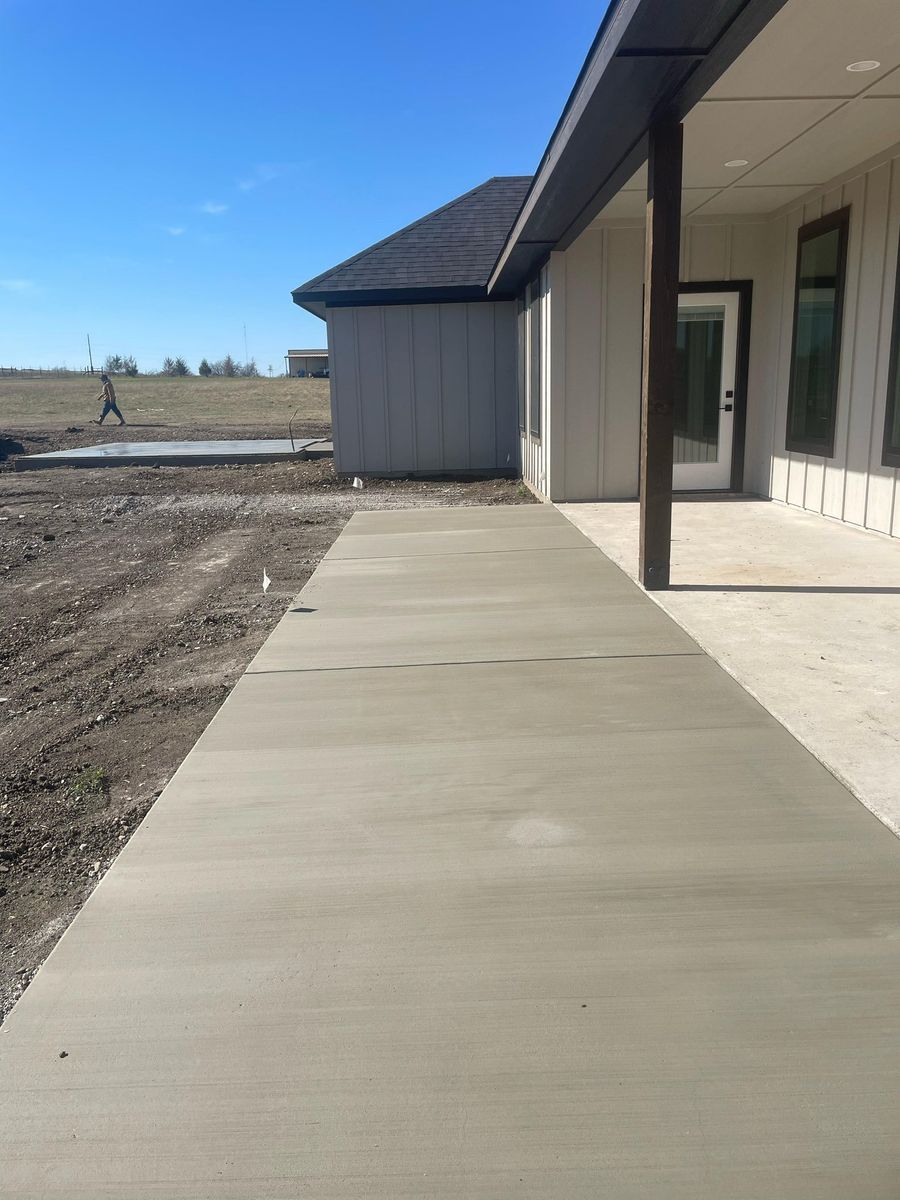 Sidewalk Installation for JPS Concrete in Denton, Texas