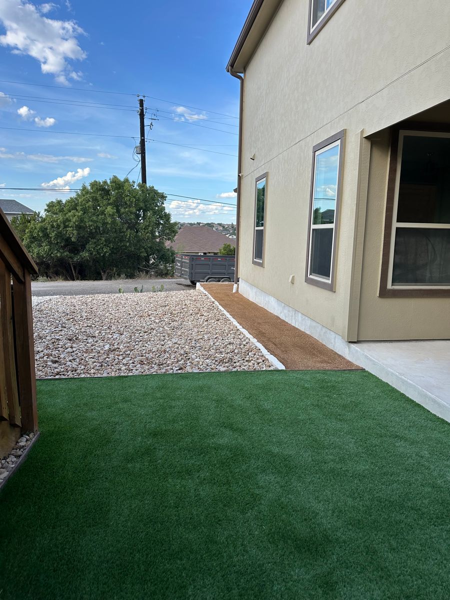 Mulch Installation for Clean Green Landscape Design in Dripping Springs, TX