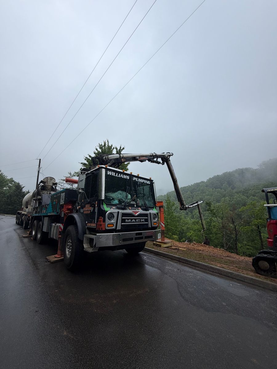 Boom Pumping for Williams Concrete Pumping in Knoxville, Tennessee