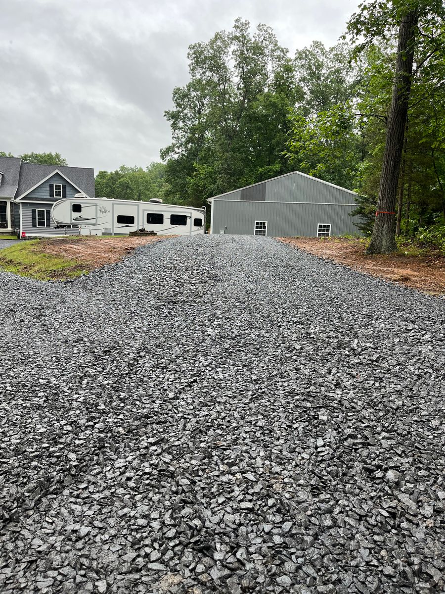 Driveway Construction for Schrock’s Land Management in Northern Virginia, Shenandoah Valley, VA