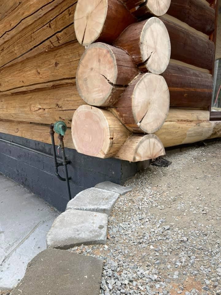 Log Home Chinking for True Blue Logworks LLC in Corvallis, MT