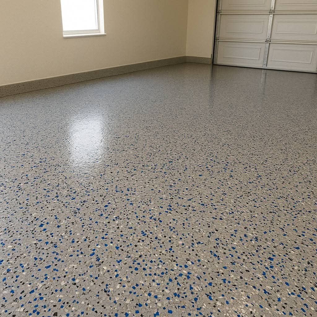 Flaked epoxy floors Floor Coating for DB WRAPS in Josephine, TX