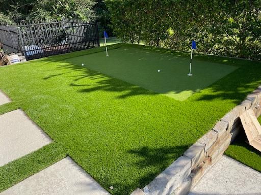 Putting Green Construction for Out Back Pool and Spa Creations in The Woodlands, TX