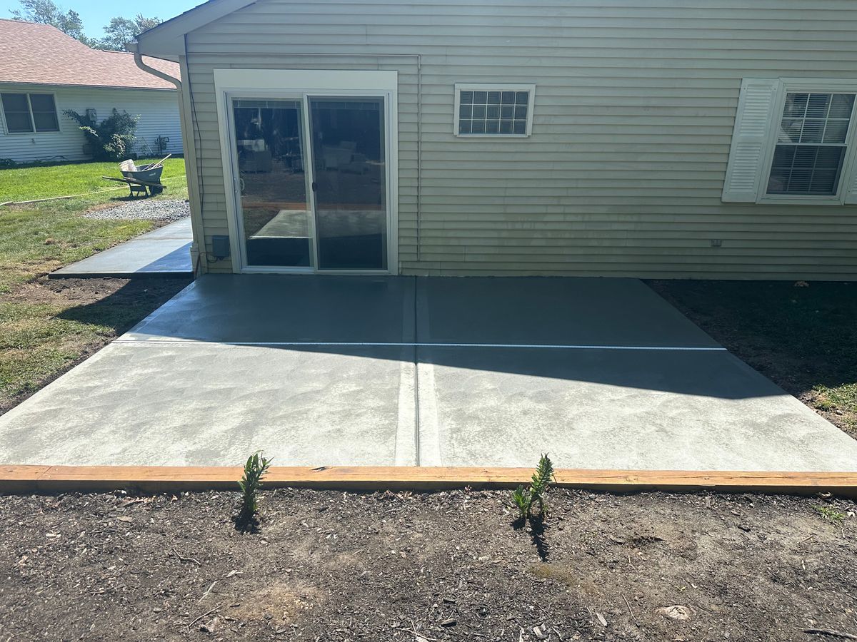 Stamped Concrete Installation for DiDaniele Masonry in Tuckerton, NJ