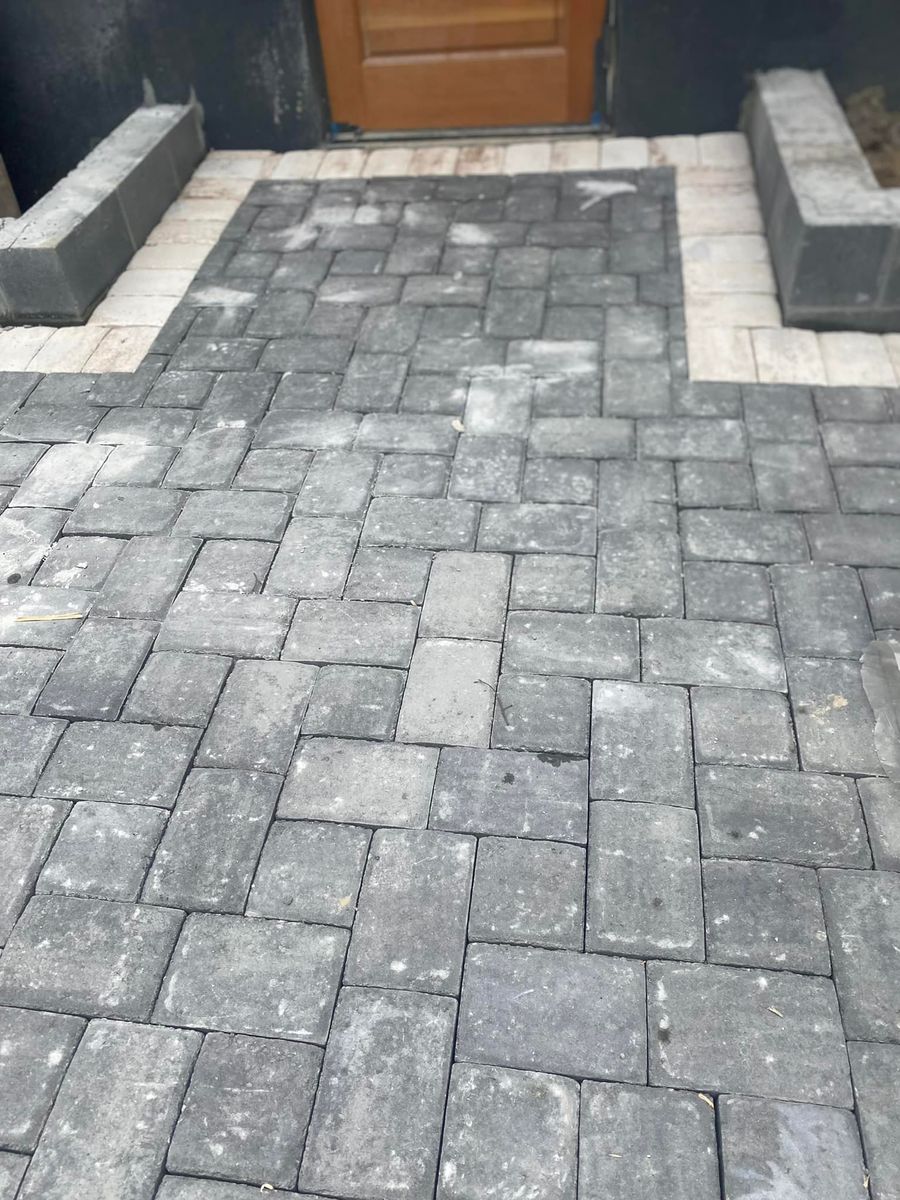 Stamped Concrete Installation for A&J Martinez Concrete in Charleston, SC
