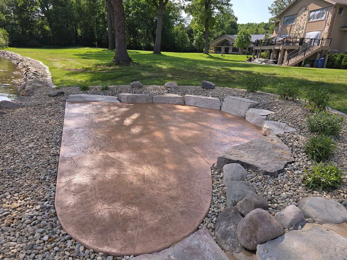 Patio Design & Construction for Michiana Boulders Landscaping & Excavating in Union, MI