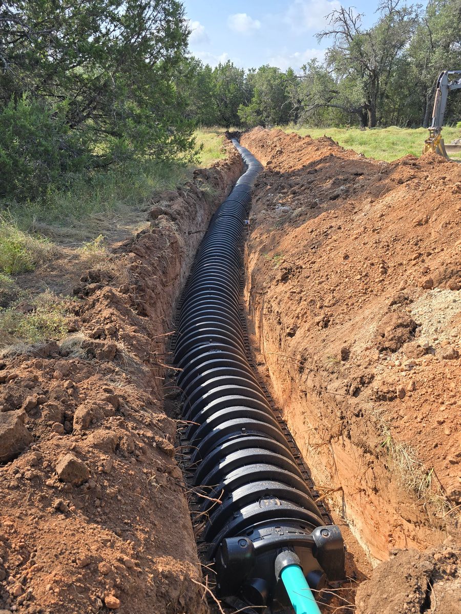Trenching for Evant Backhoe & Construction in Evant, TX