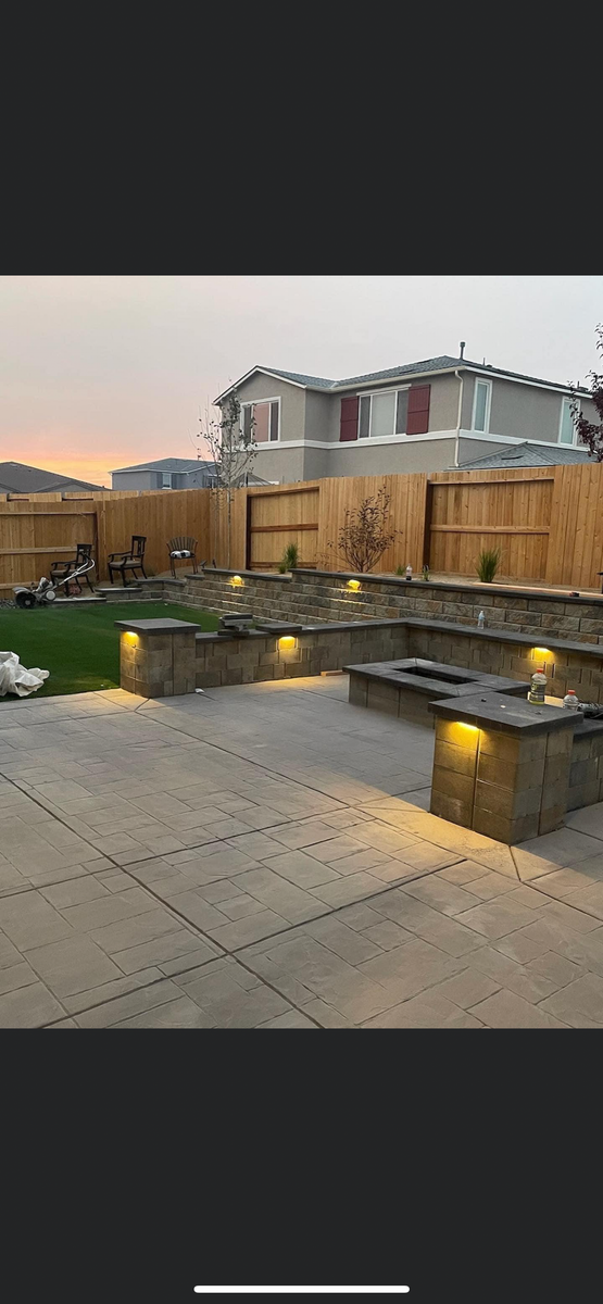 Retaining Wall Construction for Angel Landscaping in Sparks, NV