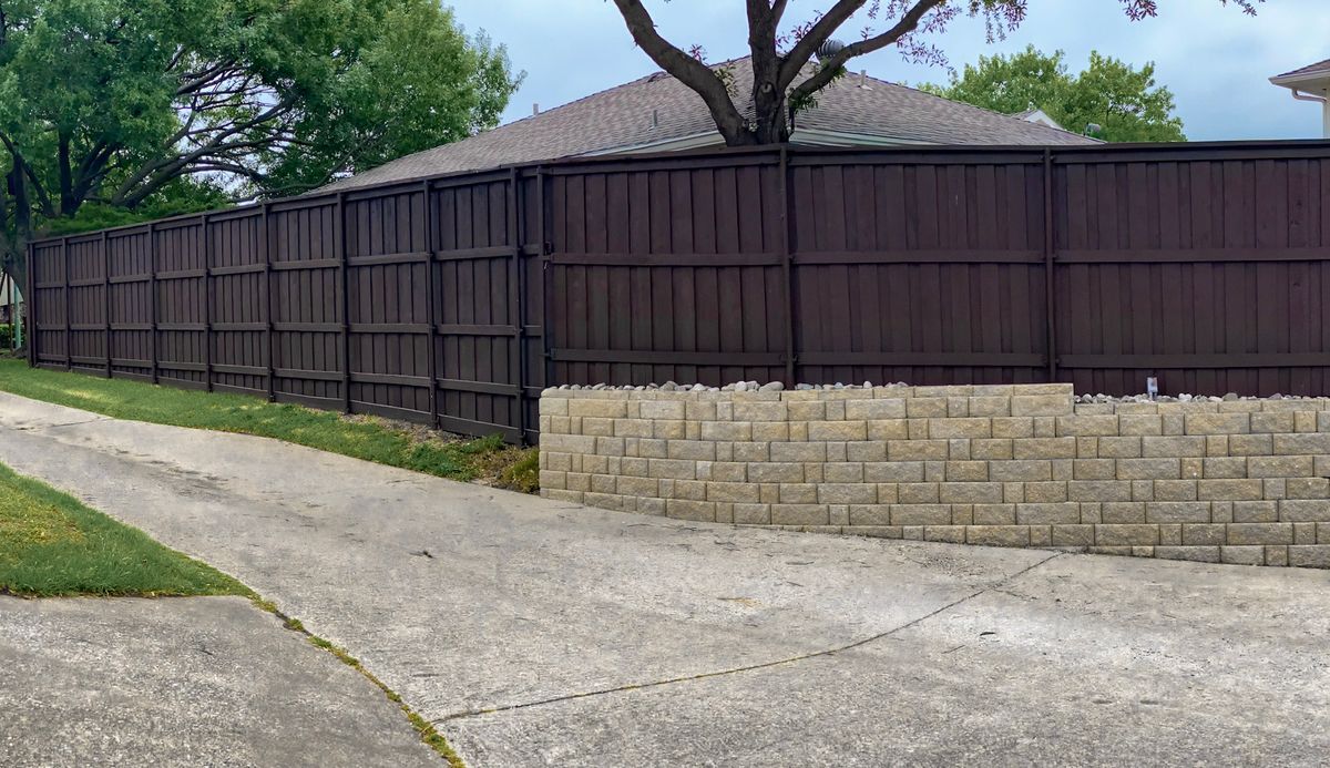 Retaining Wall Construction & Drainage for Walker Custom Exteriors in Dallas, TX