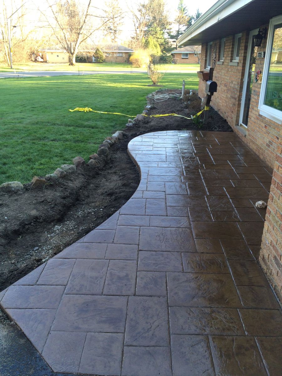 Stamped Concrete Installation for Lake Erie Companies in Grand River, OH