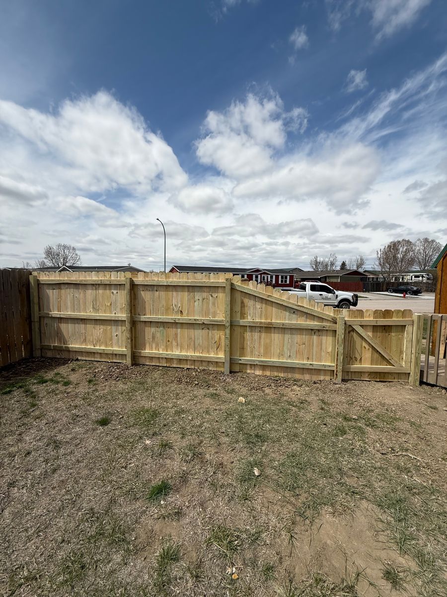 Residential Fence for DS Industries in Gillette, WY