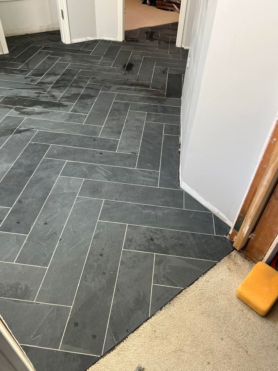 Kitchen Counter Tiling for Zenus Custom Tile in Kansas City, MO