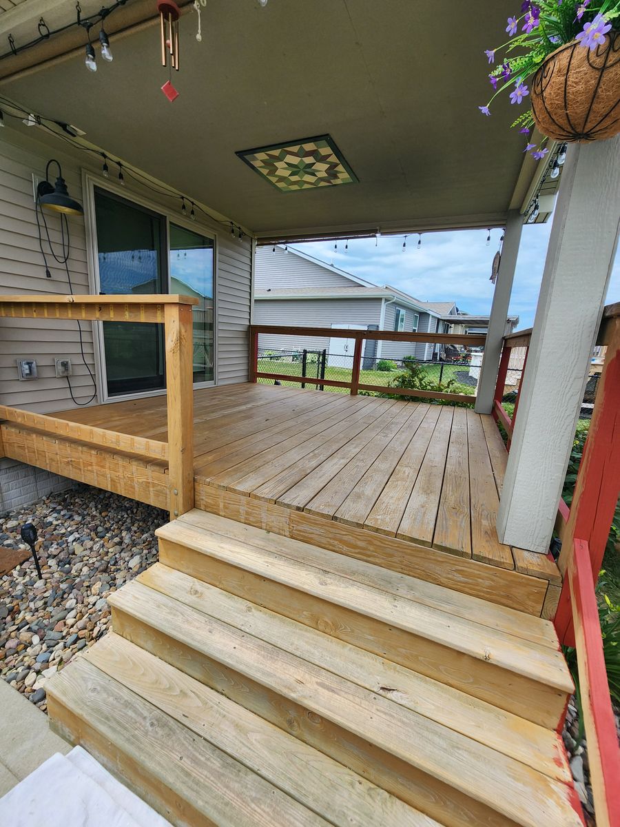 Deck staining for Goodside Painting and Handyman Service in Norwalk, IA