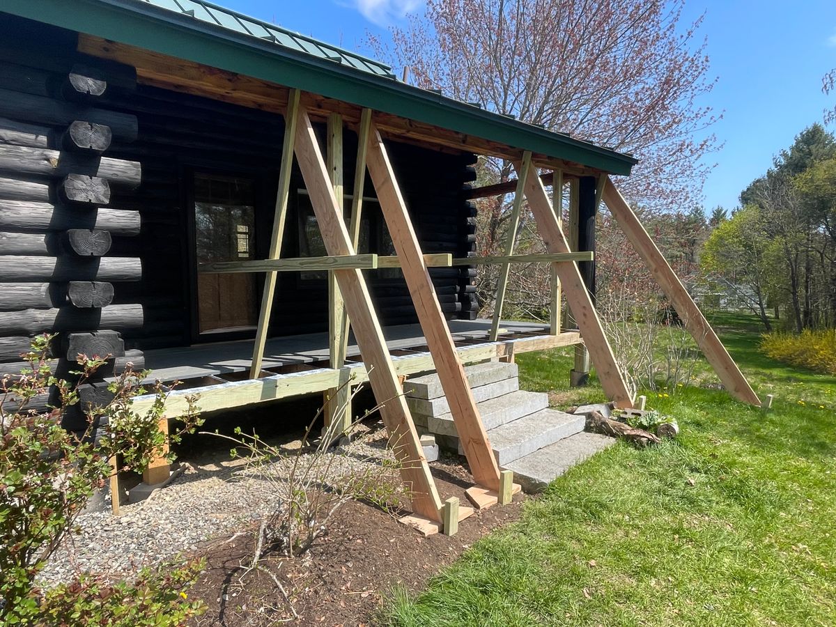 Timber Framed Screen Porches for McKenna General Contracting in Readfield, ME