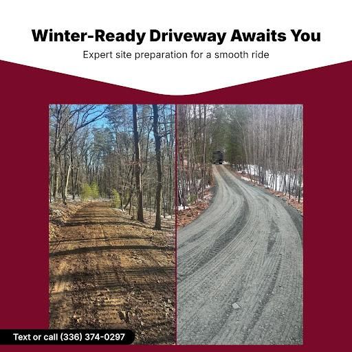 Driveway Install for Fav5 Hauling & Grading in Mount Airy, NC