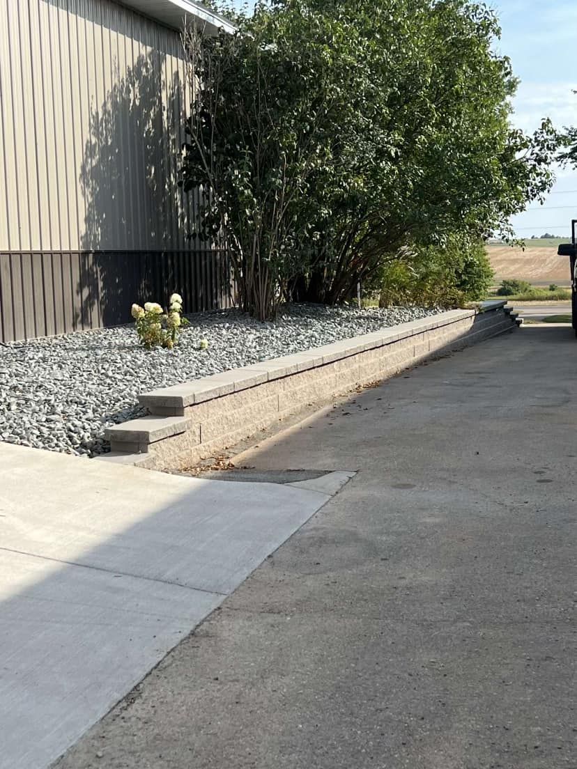 Retaining Wall Installation for Davis Landscaping in Wilson, WI