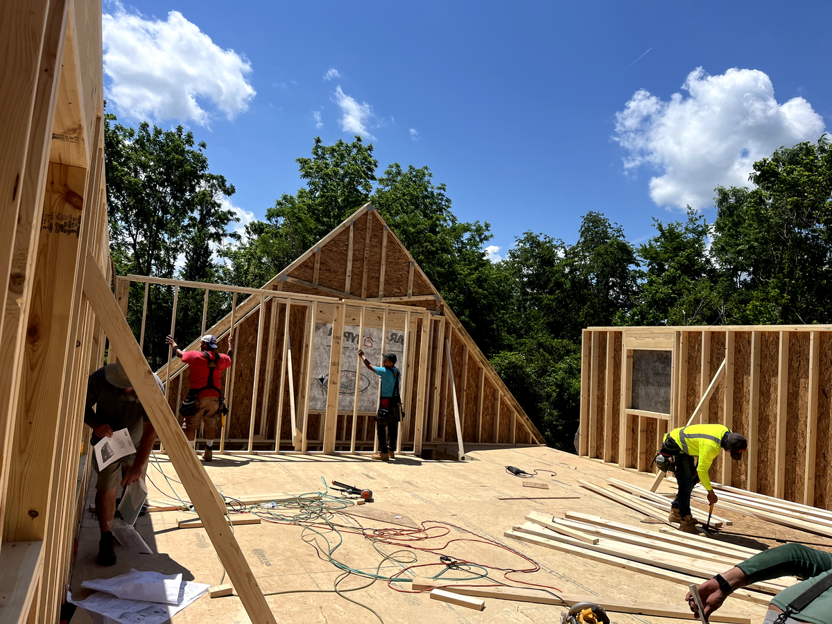 Framing for Rockbridge Home and Barns in Rockbridge County, VA