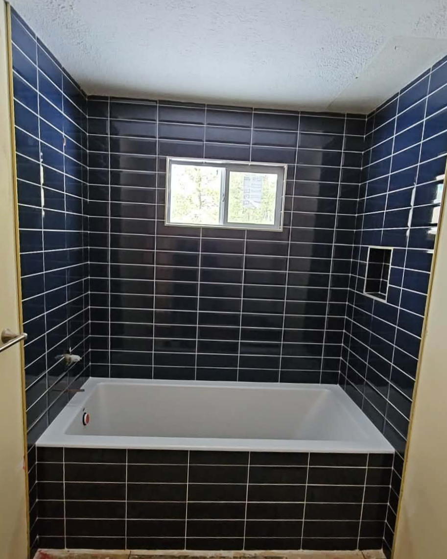 Custom Tiling for Kearns Construction in Cadillac, MI