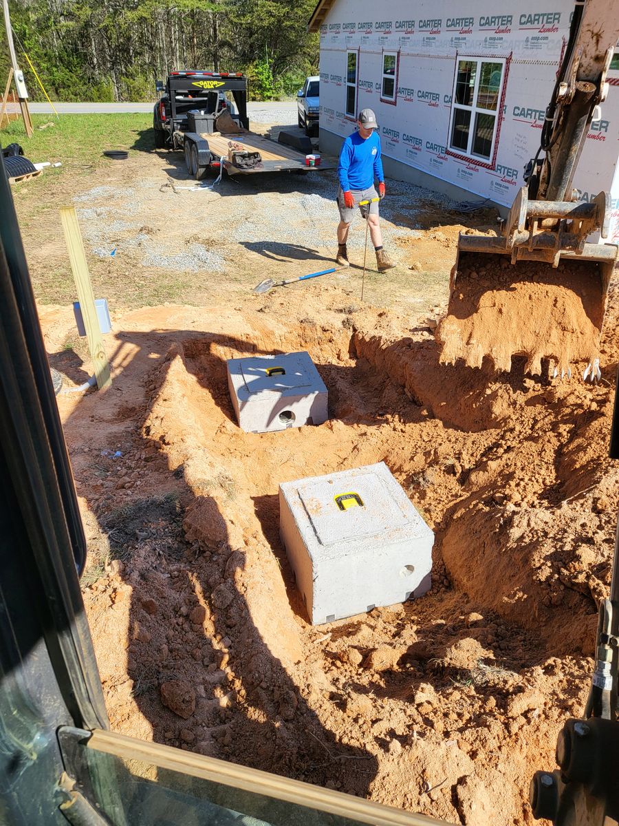 New System Installation for Pro-Trax Septic and Excavating in Walkertown,  NC