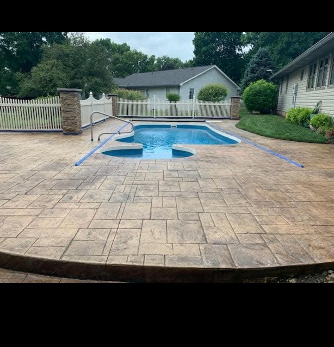 Stamped Concrete for Custom Concrete Enterprises in Springfield, IL