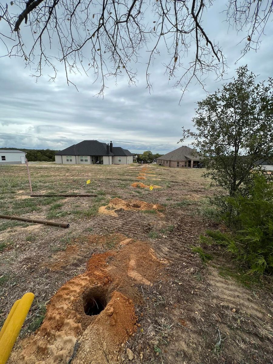 Post Holes for D&D Custom Services in Jacksboro,  TX